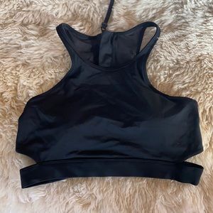 Black halter bikini top